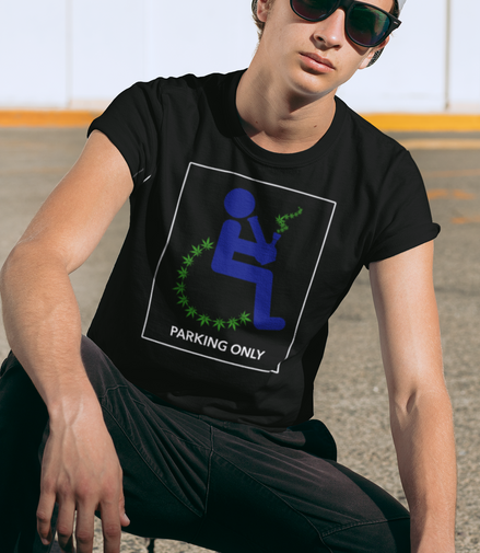 Parking Only T-Shirt Pack of  5 Units 1-M, 1-L, 1-XL, 1-XXL, 1-XXXL -- 60% Cotton 40% Polyeste