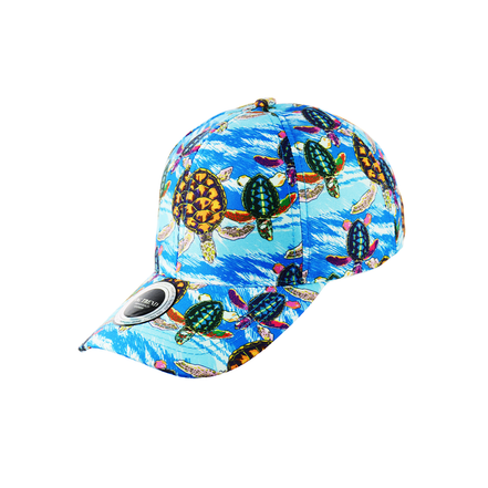 Turtle Ocean Print Baseball Hat Snapback