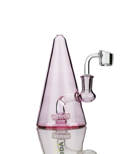 6" Pink Cone Water Pipe Rig with 14mm Male Banger