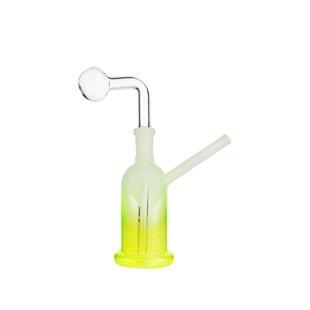 6" Frosted Glass Oil Burner with 14mm Oil Bowl