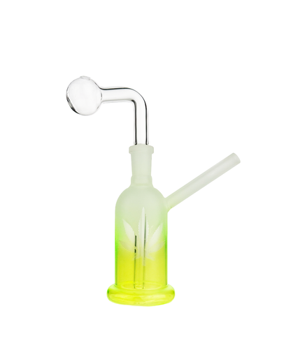 6" Frosted Glass Oil Burner with 14mm Oil Bowl