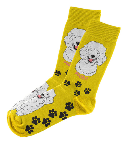 Poodle Socks Unisex Unique Fun Design   Fits All, 70% Cotton, 25% Spandex, 5% Elastic
