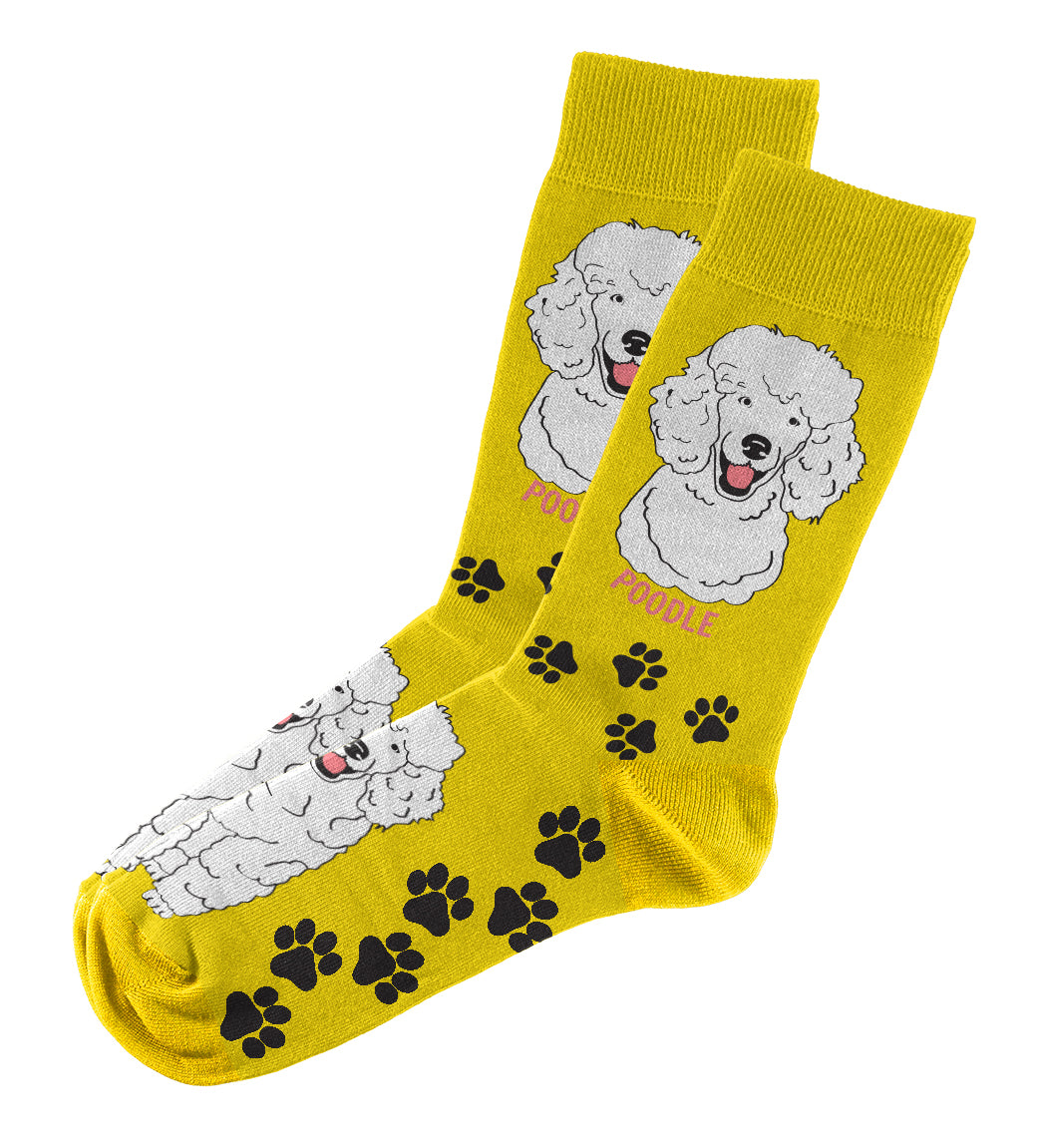 Poodle Socks Unisex Unique Fun Design   Fits All, 70% Cotton, 25% Spandex, 5% Elastic