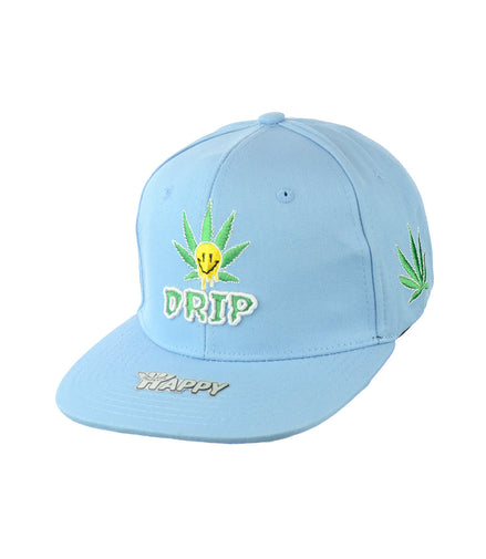 Drip Leaf Embroidered Snapback Hat 100% Cotton