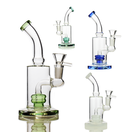 6" Water Pipe Bong with Round Shower with 14mm Male Bowl