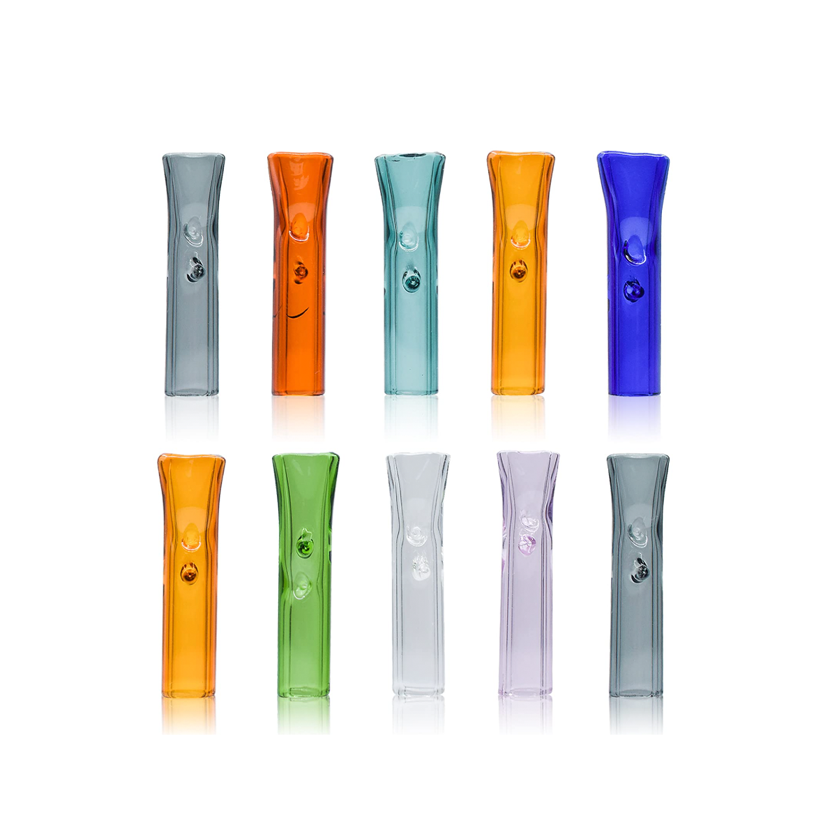 10mm Color Glass Tips - ( Pack of 100)