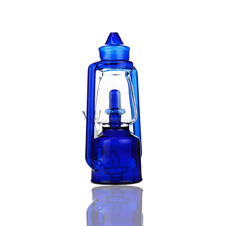 9" Lantern Lamp Light Glass Water Pipe with 14mm Male Bowl