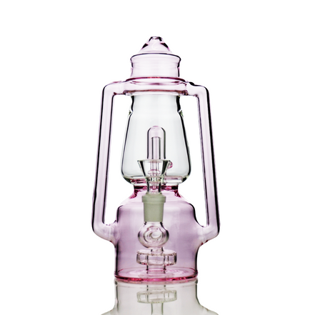 9" Lantern Lamp Light Glass Water Pipe with 14mm Male Bowl