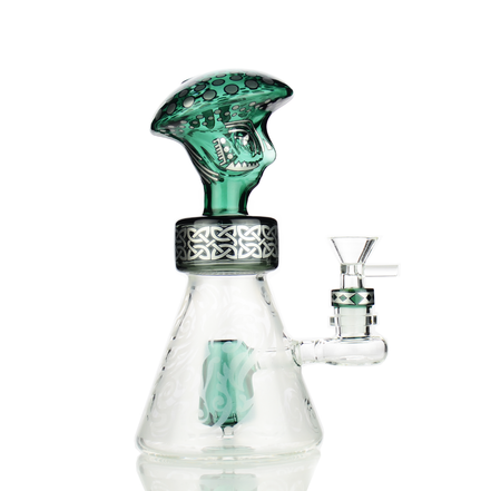 10" Alien Frosted Glass Water Pipe with 14mm Male Bowl