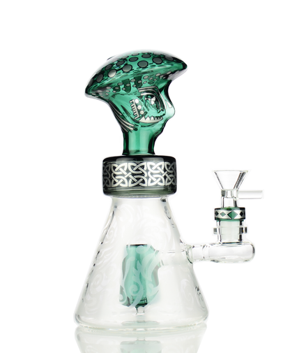 10" Alien Frosted Glass Water Pipe with 14mm Male Bowl