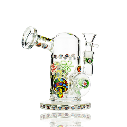 6" Dome Water Pipe Glow In The Dark Sticker with 14mm Male Bowl