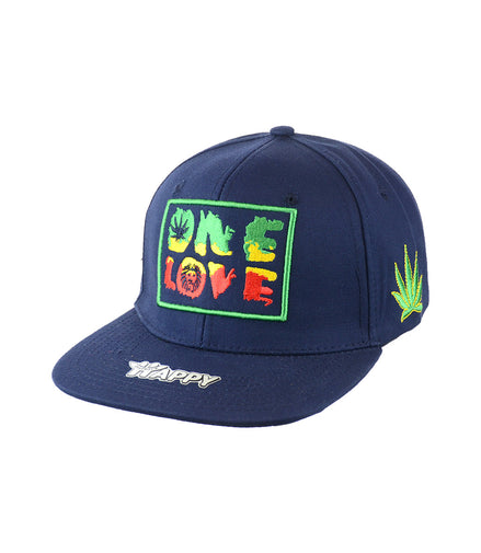 One Love Hat Embroidered Snapback