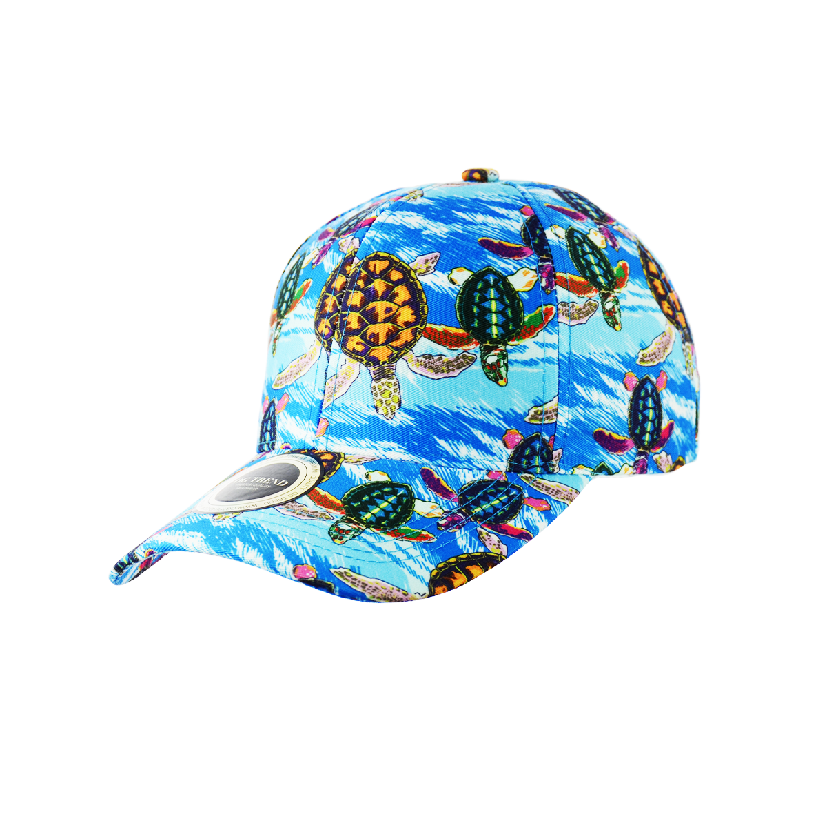 Turtle Ocean Print Baseball Hat Snapback