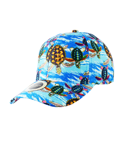 Turtle Ocean Print Baseball Hat Snapback