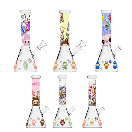 10" Labubu Beaker Glow in The Dark with 14mm Male Bowl