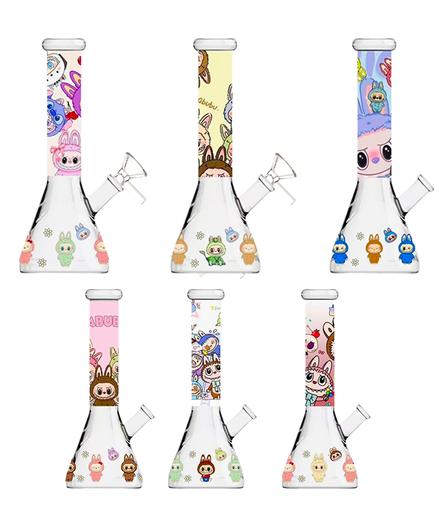 10" Labubu Beaker Glow in The Dark with 14mm Male Bowl