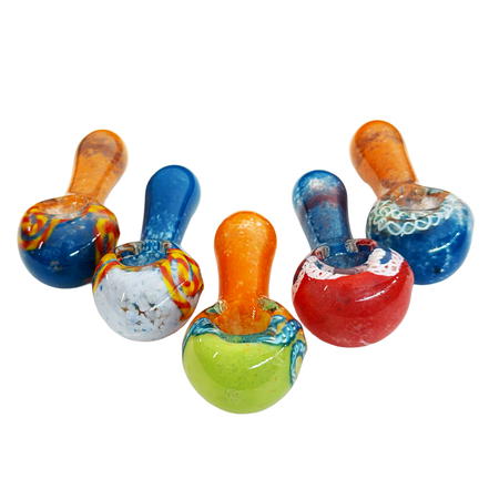 3.5" Hand Pipe Spoon with Dual Color Frit