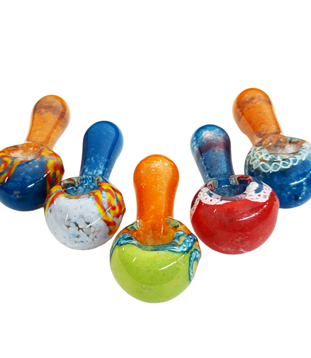 3.5" Hand Pipe Spoon with Dual Color Frit