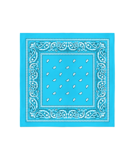 Bandana Turquoise Color 100% Cotton (22" x 22")- Pack of 12