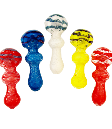 3" Color Frit Spoon Hand Pipe Spoon