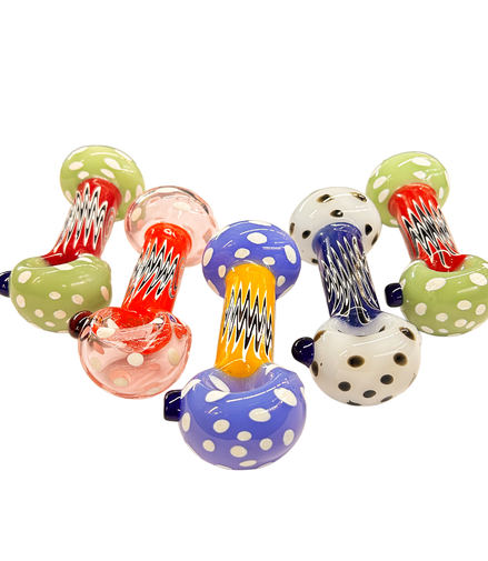 4.5" Reversal Art Mushroom Hand Pipe Spoon