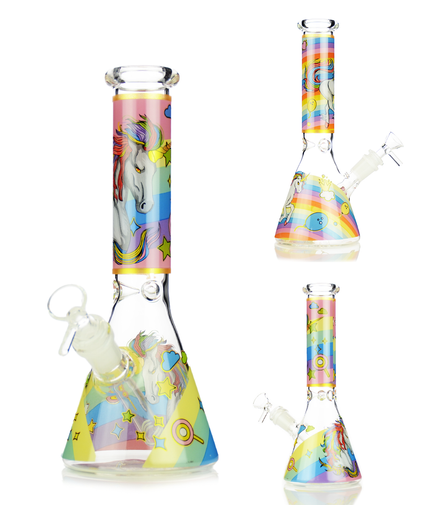 10" Unicorn Beaker with 14mm Male Bowl