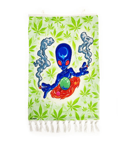 Alien Design Handloom Printed Wall Hanging Size 3ft x 2ft
