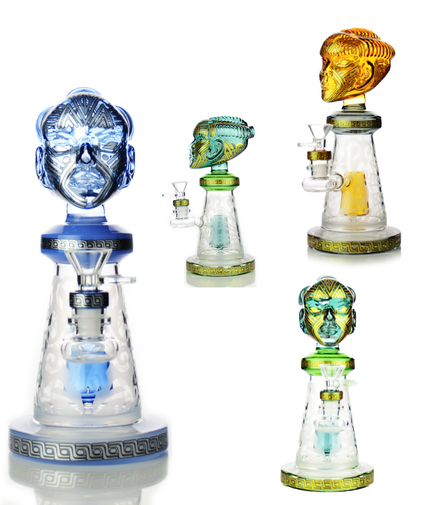 9" Egyptian Art Water Pipe Bong with 14mm Male Bowl