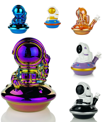 6" Astronaut Water Pipe Bong with 14mm Male Bowl