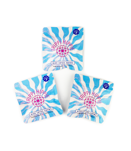 BLUE LOTUS CHEWS 2 CHEWS PER PACK- 250MG PER GUMMY