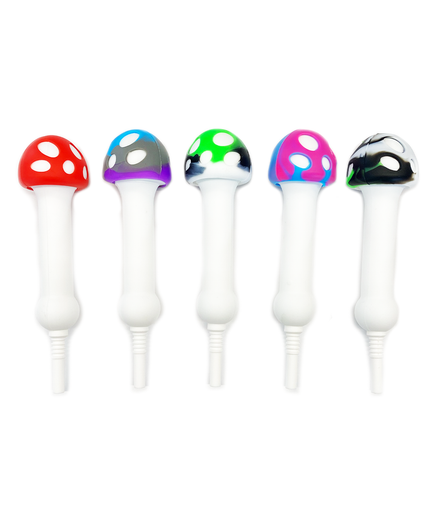 5.5" Silicone Mushroom Nectar Collector with Ceramic Tip