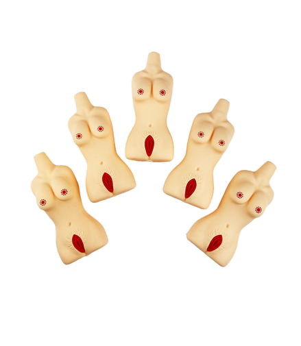 4.5" Naked Lady Silicone Hand Pipe Spoon