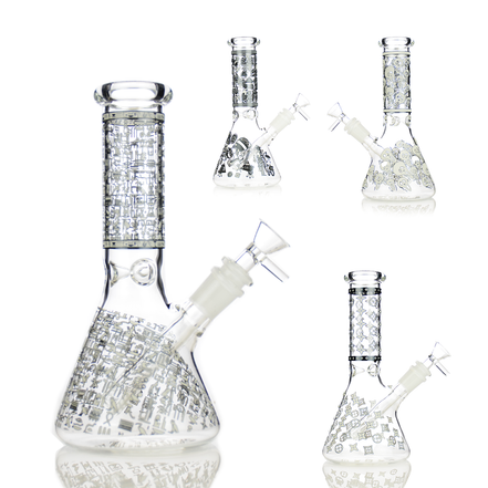 8" Assorted Design Glow In The Dark Beaker