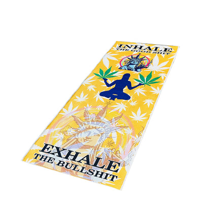 Inhale The Good Shit Yoga Mat 100% PET Yarn Size: 2.5ft x 6ft