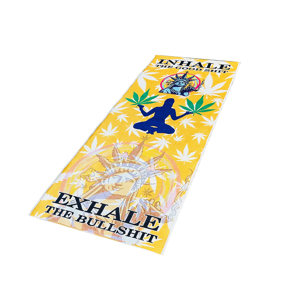 Inhale The Good Shit Yoga Mat 100% PET Yarn Size: 2.5ft x 6ft