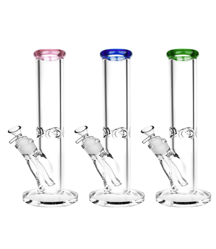 10" Straight Shooter 9mm Color Mouth Beaker with 14mm Male Bowl