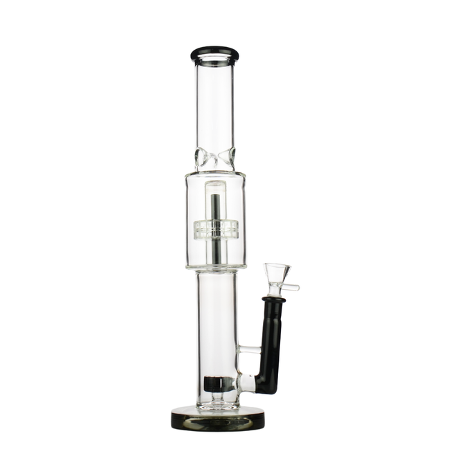 14" Dual Perc Water Pipe with 14mm Bowl