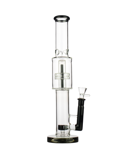 14" Dual Perc Water Pipe with 14mm Bowl