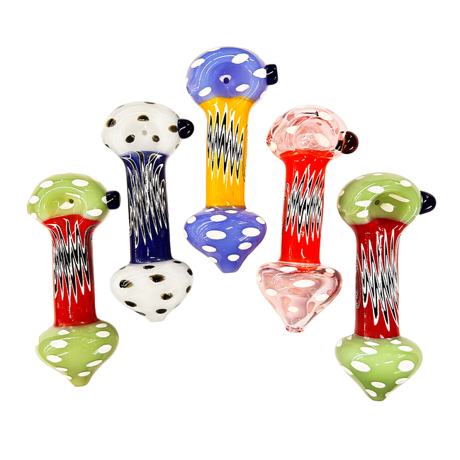 4.5" Reversal Art Mushroom Hand Pipe Spoon