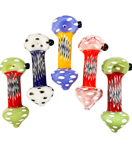 4.5" Reversal Art Mushroom Hand Pipe Spoon